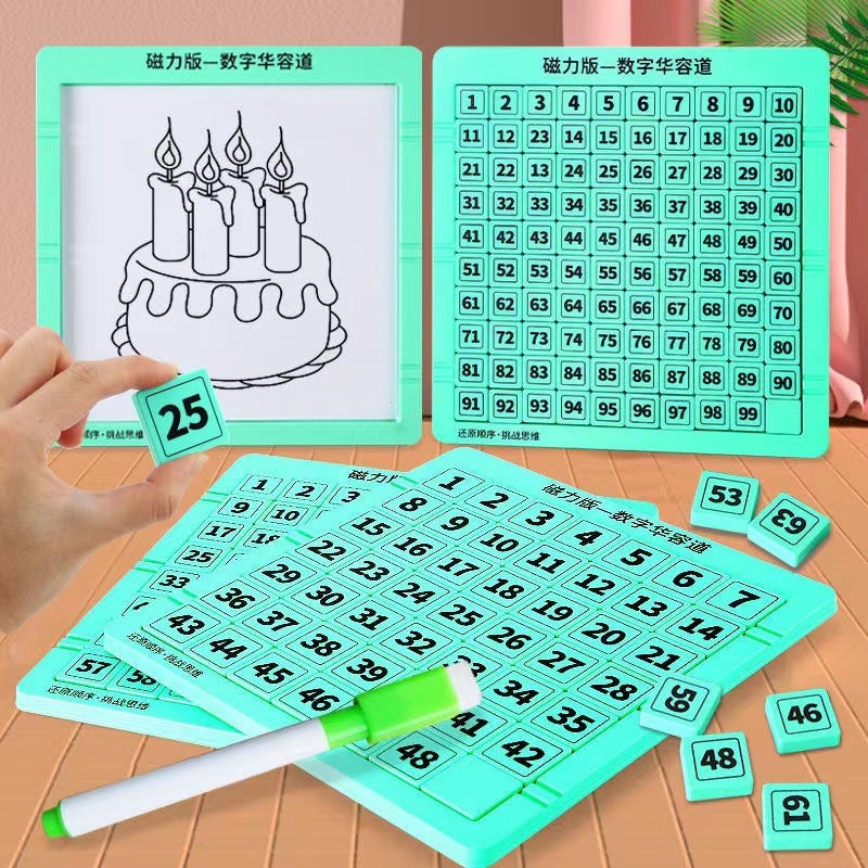Digital Hua Rong Dao Magnetic Sliding Puzzle Toy For Brain Development, Thinking Logic Puzzle, Magnetic Enhancement - Image 4